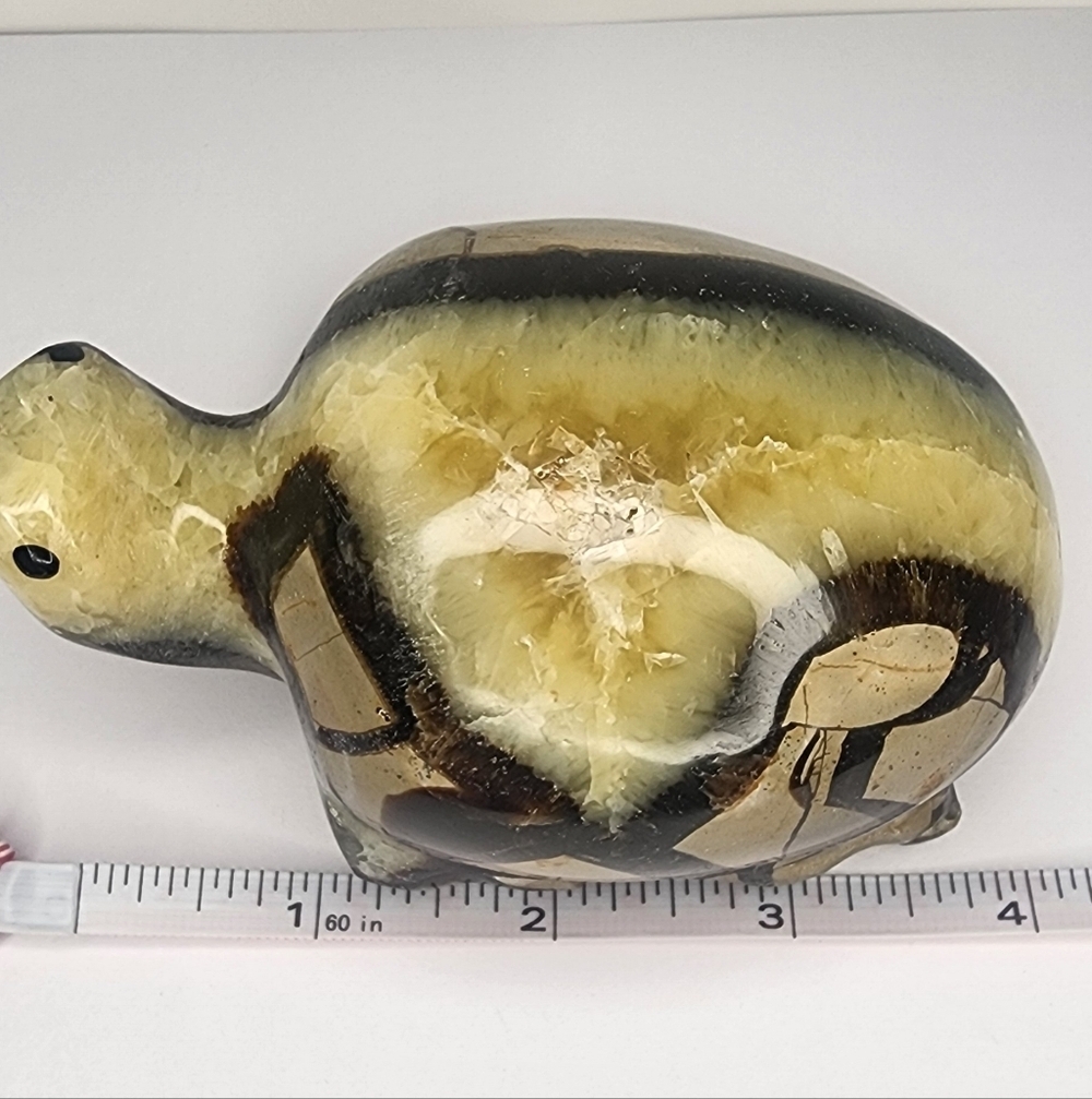 Septerian Carved Turtle.  4in X 2in. 502grams. UV Reactive - Picture 5 of 9